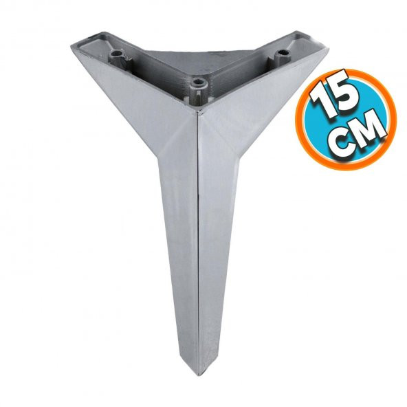 Mobilya Kanepe Sehpa TV Ünitesi Koltuk Ayağı 15 cm Krom Renk Baza Ayak ürün görseli