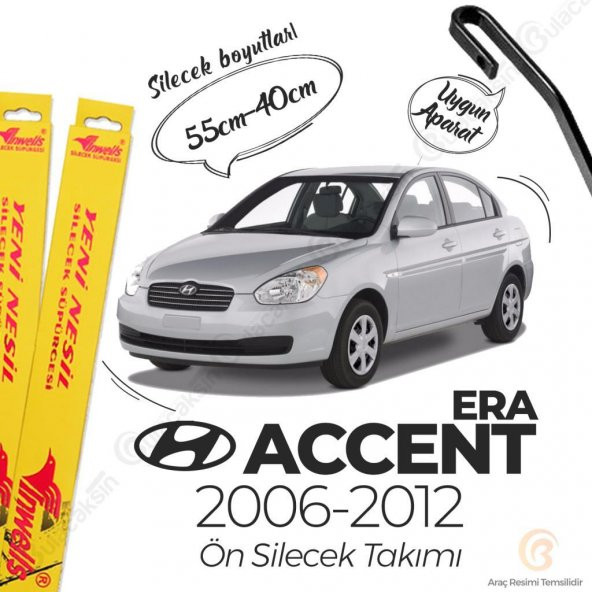 Hyundai Accent Era Muz Silecek Takımı (2006-2012) İnwells