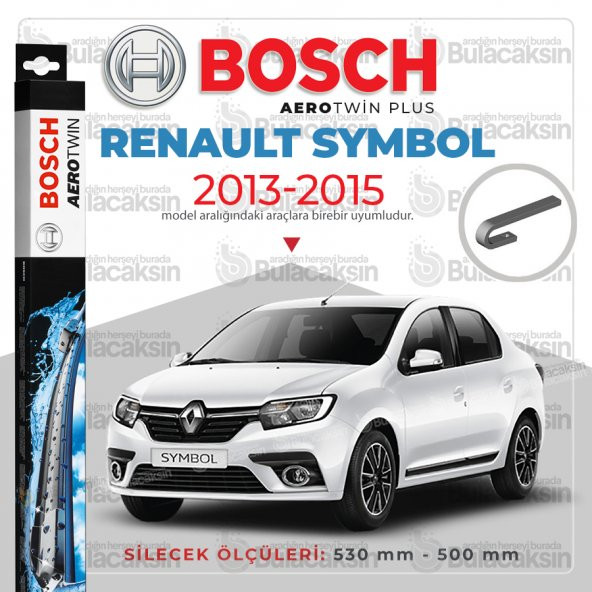 Bosch Aerotwin Muz Silecek Takımı Renault Symbol 2013-2015 ile uyumlu ürün görseli