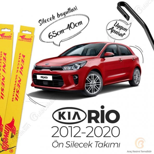 İnwells Muz Silecek Takımı Kia Rio 2012-2017 ile uyumlu