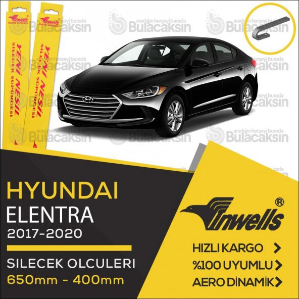Hyundai Elantra Muz Silecek Takımı (2017-2020) İnwells