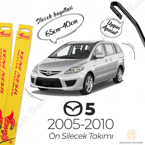 İnwells Muz Silecek Takımı Mazda 5 2005-2010 ile uyumlu