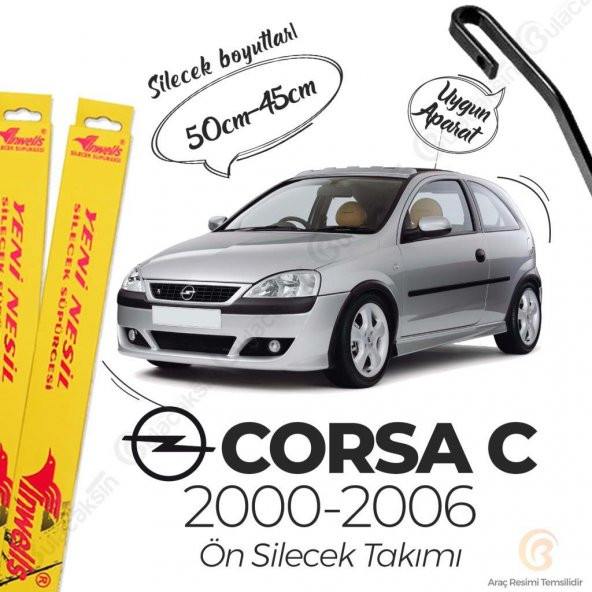 Opel Corsa C Muz Silecek Takımı (2000-2006) İnwells