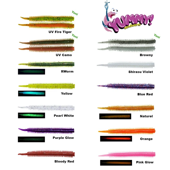 Fujin Yummy Sandworm 7cm LRF Silikon Yemi ürün görseli 1