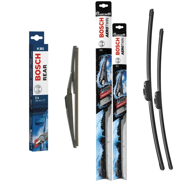 Bosch Aerotwin Ön Arka Silecek Seti Nissan Qashqai 2014-2020 ile uyumlu ürün görseli