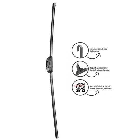 Bosch Aerotwin Ön Arka Silecek Seti Nissan Qashqai 2014-2020 ile uyumlu - Resim 2