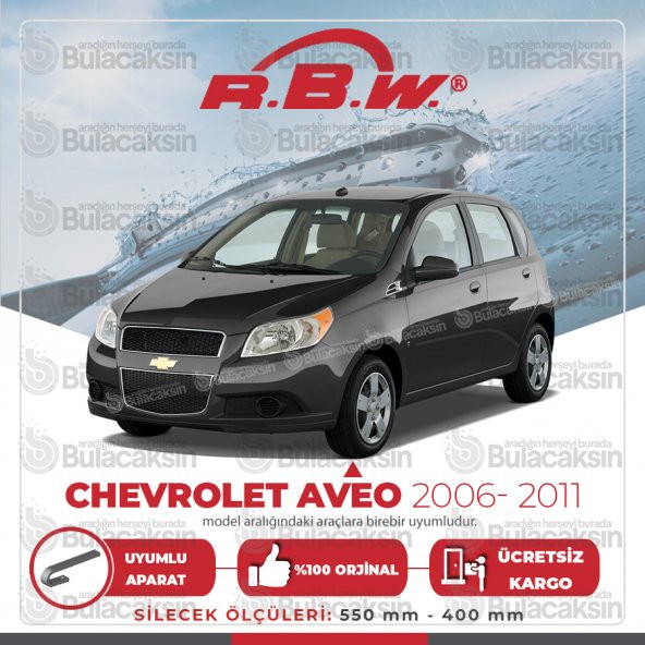 RBW Chevrolet Aveo HB 2006 - 2011 Ön Muz Silecek Takımı