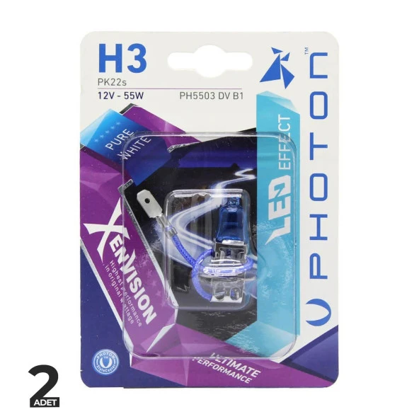 Photon Diamond Xen Vision 12V Beyaz Ampul H3