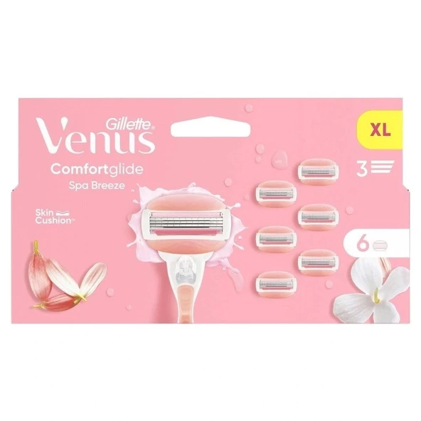 Gillette Venus Comfortglide SpaBreeze Yedek Bıçakları 6 Adet