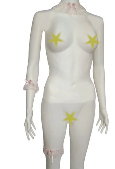 ASM1188 Kadın Dantel Set 3 Renk 9 lu Kol ve Bacak Bantları - 7