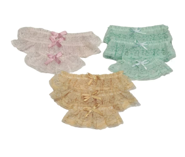 ASM1188 Kadın Dantel Set 3 Renk 9 lu Kol ve Bacak Bantları