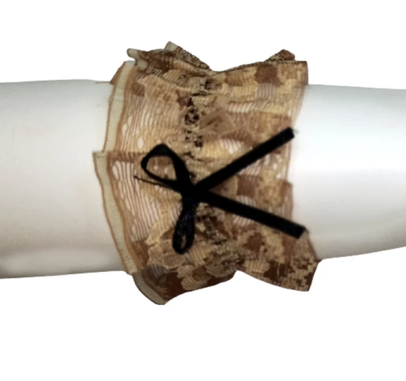 ASM1190 Kadın 4 lü Altın Dantel Narin Senindir Aksesuar seti - 7