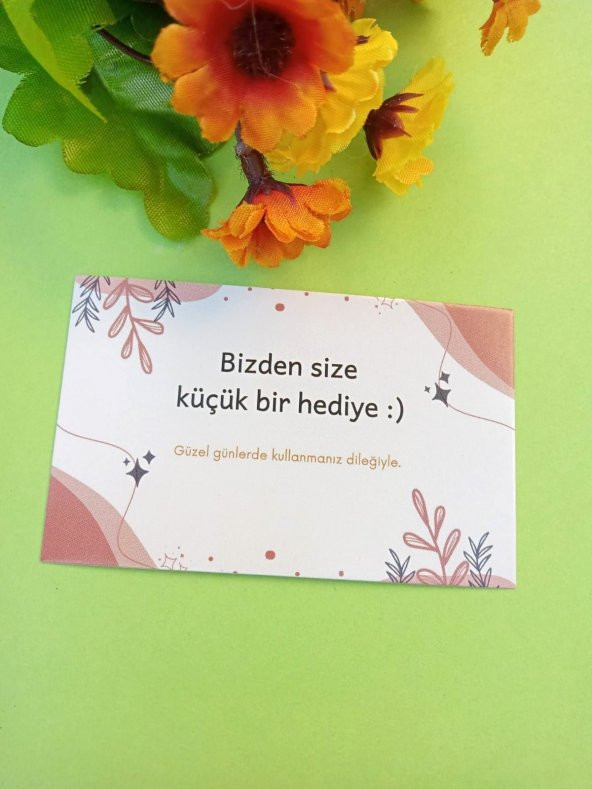 100 Adet Lux Kalın Kuşe Tebrik Kartı - Teşekkür Kartı - Paketleme Kartı-  Lak Kaplama 8 x 5 cm (M7) - 2