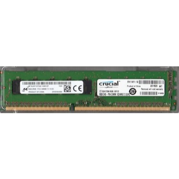 MICRON MT18JSF1G72AZ-1G6E1ZF PC3-12800E DDR3 1600 8GB ECC 2RX8 SERVER RAM HAFIZA