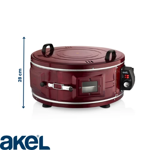 AF008B 34 Litre Büyük Boy Yuvarlak Davul Fırın, 53 cm, Sülale Boy, Termostatlı, Ön Gözetleme Camlı, 1 Tepsi ürün görseli 1
