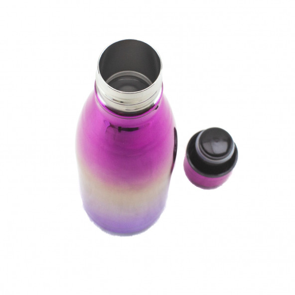 Çelik Termos 350 Ml 304 Kalite Paslanmaz Mor 6 Saat Isı Yalıtım - 2