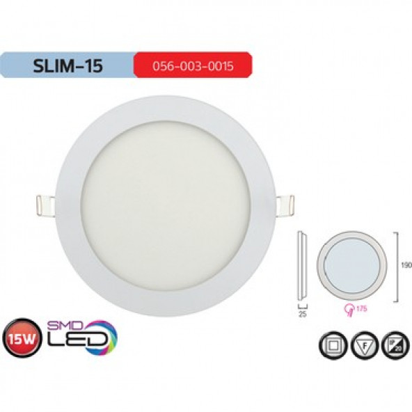 Horoz Slim-15 15W Led Panel Sıva Altı Beyaz Işık