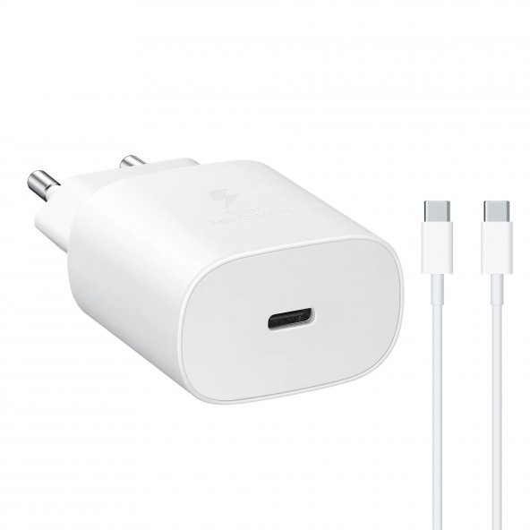 Samsung Galaxy Z Flip 4 TA800N 25W Şarj Aleti 5A 65W Type-C to Type-C 2Metre Kablolu Beyaz