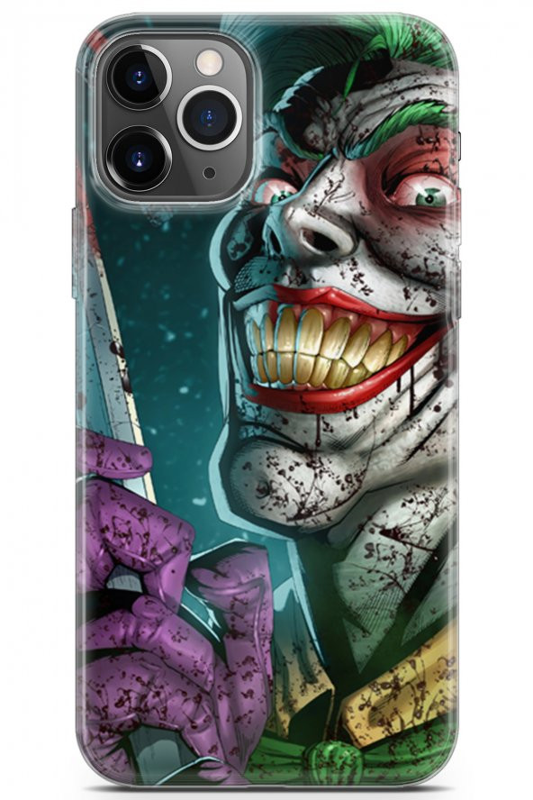 Apple iPhone 11 Pro Uyumlu Kılıf Dc 01 Bıçaklı Joker Telefon Kılıfı Yeşil