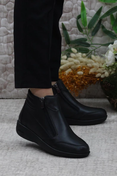 Mehmet Mete 2004 Ortopedik Yumuşak Rahat Hakiki Deri Kadın Bot ürün görseli