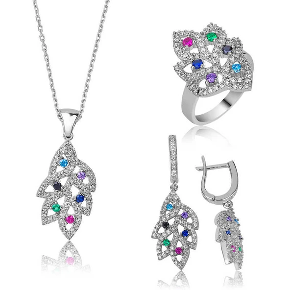 Gümüş Renkli Bayan Set  SL2331 - Resim 2