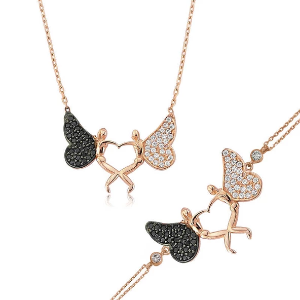 Gümüş Kalpli Melek Bayan Set SL2237 ürün görseli
