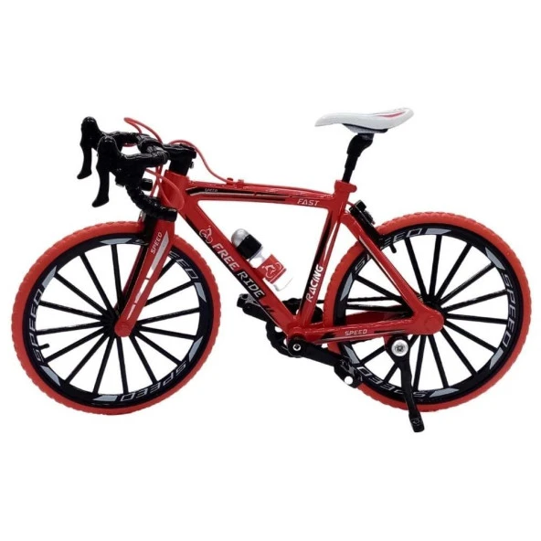 Metal Alaşım 1:8 Die Cast Model Yarış Bisikleti Free Ride Kırmızı