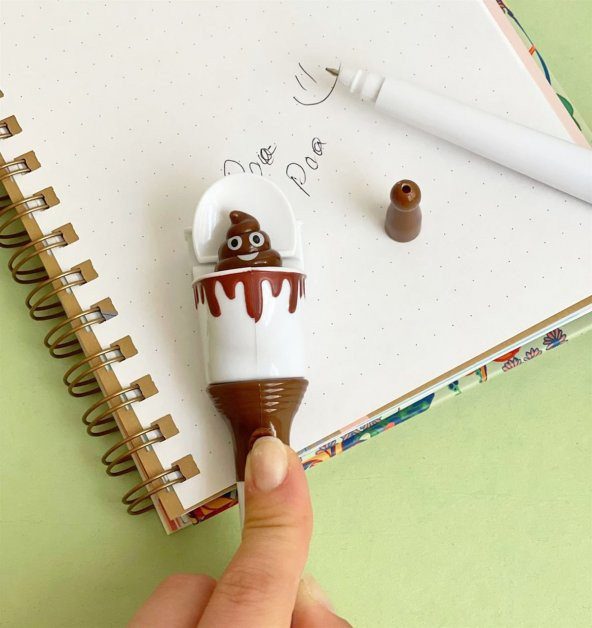 Hareketli Klozet Poo Tükenmez Kalem - Resim 2