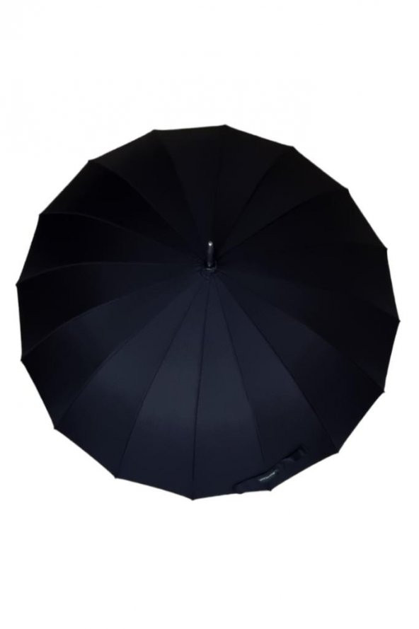 Snotline-April Erkek Baston Şemsiye Ahşap Sap Siyah Renk - Resim 6