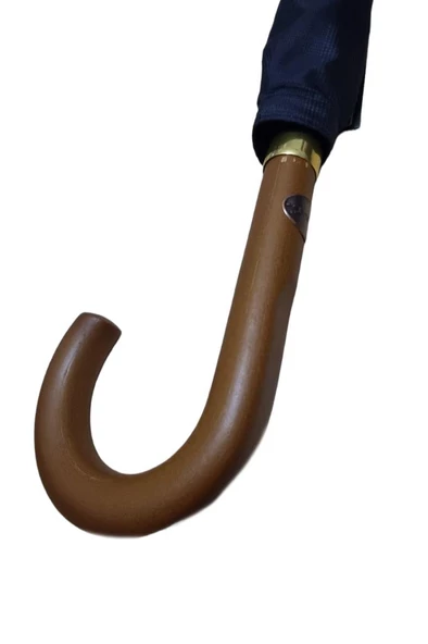 Snotline-April Erkek Baston Şemsiye Ahşap Sap Siyah Renk 100 Cm Çap - 4