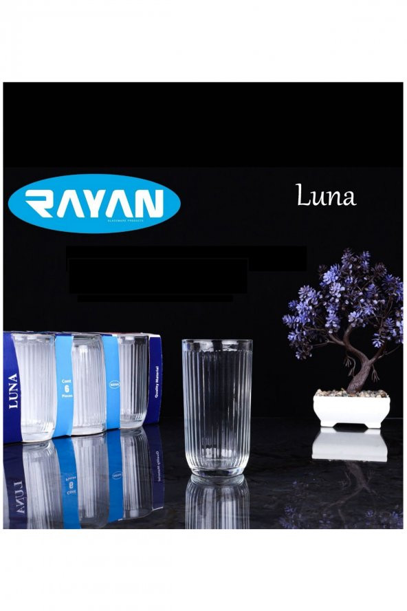 Rayan Luna 6lı Çizgili Su Bardağı - 1