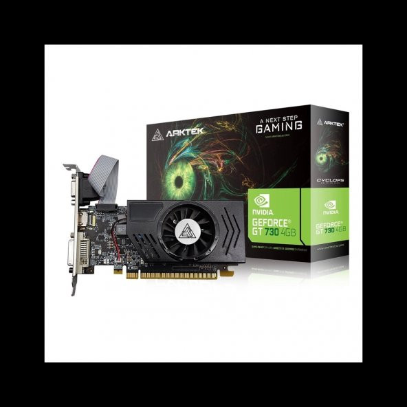 ARKTEK CYCLOPS, AKN730D3S4GL1, GT730, 4Gb, GDDR3, 128Bit, 1xD-Sub, 1xDVI, 1xHDMI Ekran Kartı