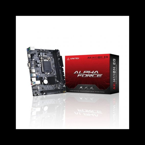 ARKTEK Intel H110  2xDDR4, D-SUB, HDMI, 7.Nesil, LGA1151 Soket, Anakart