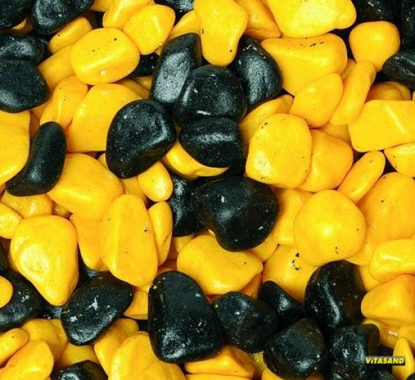 Vitasand REF-185 Sarı Siyah Fanus Çakılı 350 gr