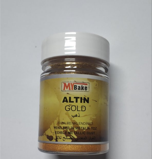BOYA TOZ METALİK YALDIZ ALTIN 10 GR MY BAKE