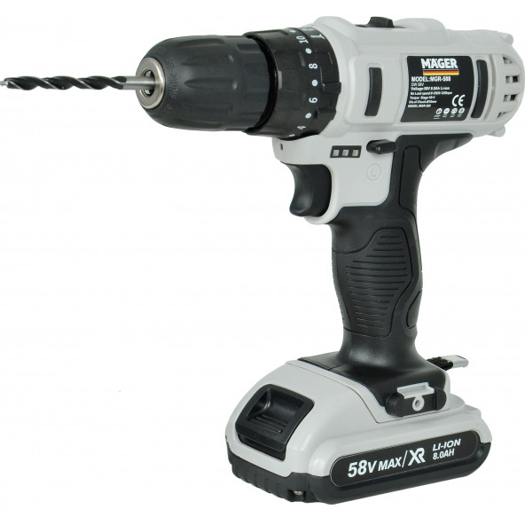 Mager 58 Wat 8 Ah Bakır Sargı Usta İşi Matkap Seti Ve Efsane Soket Gator Grip - 3