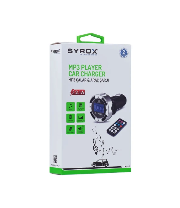 Syrox 2.1A Mp3 Çalar & Araç Şarjı Transmitter  SYX-TM41 - 3