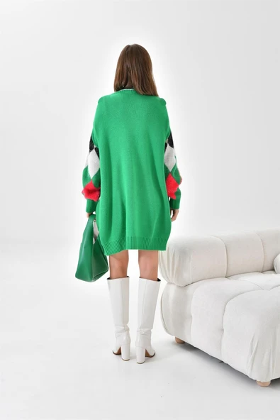 FTZ Women Kadın Baklava Detaylı Hırka  Benetton 20003 - Resim 7