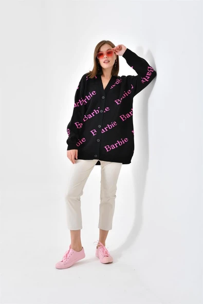FTZ Women Kadın  Barbie Hırka  Siyah 20676 - Resim 2