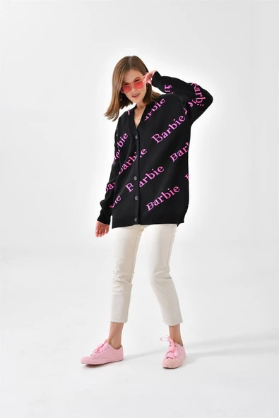 FTZ Women Kadın  Barbie Hırka  Siyah 20676 ürün görseli 1