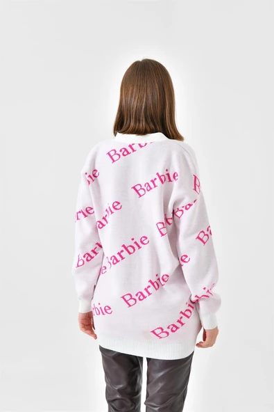 FTZ Women Kadın  Barbie Hırka  Kemik 20676 - Resim 7