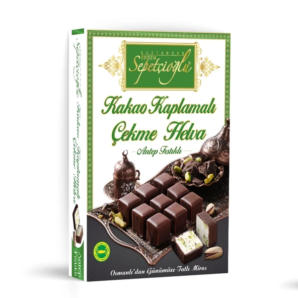 Çikolata Kaplı Antep Fıstıklı Çekme Helva 320G