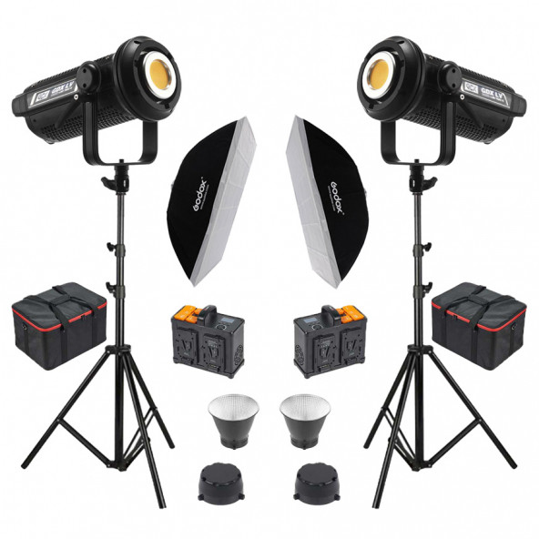 GDX LV-700C-II 2'li Full Set (70x100 Softbox + 260 cm Kalın Işık Ayağı)