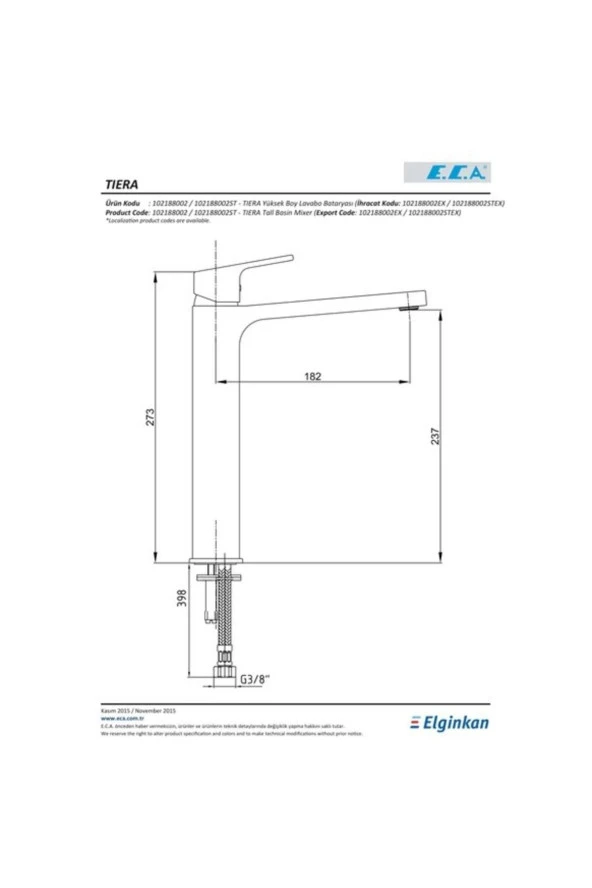 ECA TİERA YÜKSEK TİP LAV.BAT.102188002 - 2