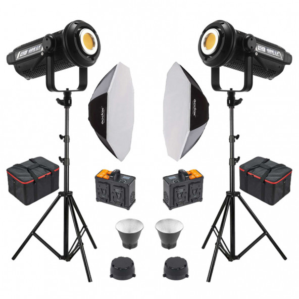 GDX LV-700C-II 2'li Full Set (95 cm Bowens Octagon Softbox + 260 cm Kalın Işık Ayağı)