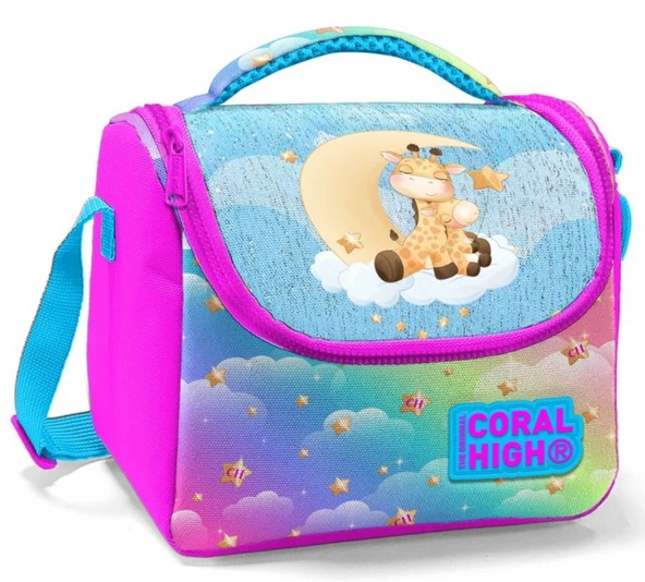 Coral High Kız Çocuk Pembe Zürafa Okul Beslenme Çantası - Thermo Yalıtımlı ürün görseli