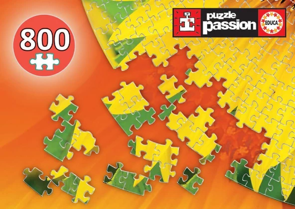 Educa 800 Parça Ayçiçeği Yuvarlak Round Puzzle - Resim 3