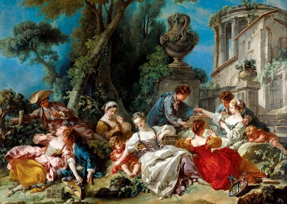 Anatolian 1500 Parça Kuş Avcıları Puzzle - Francois Boucher