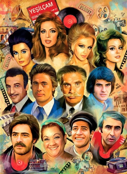 Anatolian 1000 Parça Yeşilçam Yıldızları Puzzle - Serhat Filiz