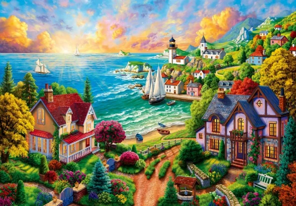 Anatolian 260 Parça Sahildeki Köy Puzzle